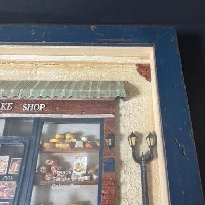 LOT 102: Bakery Diorama Wall Decor, Stainless Steel Bowls, Wooden Rolling Pin, Cookie Cutters & More
