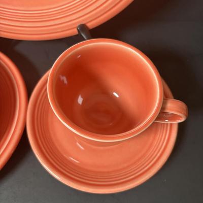 LOT 104: Collection Green Pink Yellow Orange of Fiesta Ware: 20pcs