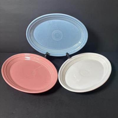 LOT 106: Collection Blue Yellow Pink Green Orange of Fiesta Ware: 22pcs