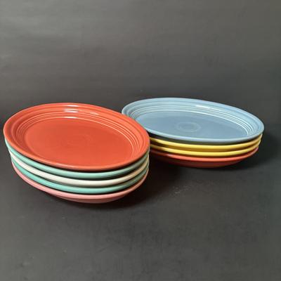 LOT 106: Collection Blue Yellow Pink Green Orange of Fiesta Ware: 22pcs