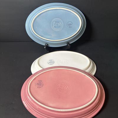 LOT 106: Collection Blue Yellow Pink Green Orange of Fiesta Ware: 22pcs