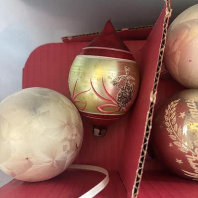 LOT 108: Vintage Ornaments in Storage Tote