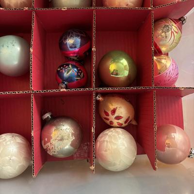 LOT 108: Vintage Ornaments in Storage Tote