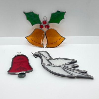 LOT 111: Christmas / Holiday Themed Stained Glass / Sun Catchers