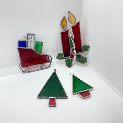 LOT 111: Christmas / Holiday Themed Stained Glass / Sun Catchers
