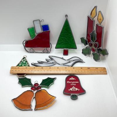 LOT 111: Christmas / Holiday Themed Stained Glass / Sun Catchers