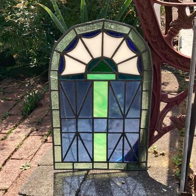 LOT 113: Hanging Stained Glass Art
