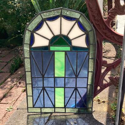 LOT 113: Hanging Stained Glass Art