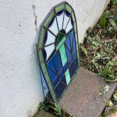 LOT 113: Hanging Stained Glass Art