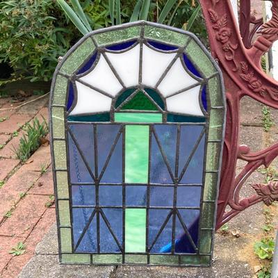 LOT 113: Hanging Stained Glass Art