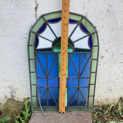 LOT 113: Hanging Stained Glass Art