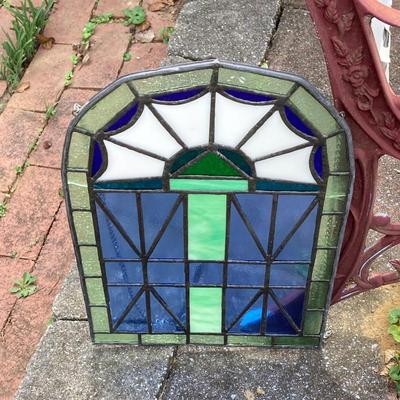 LOT 113: Hanging Stained Glass Art