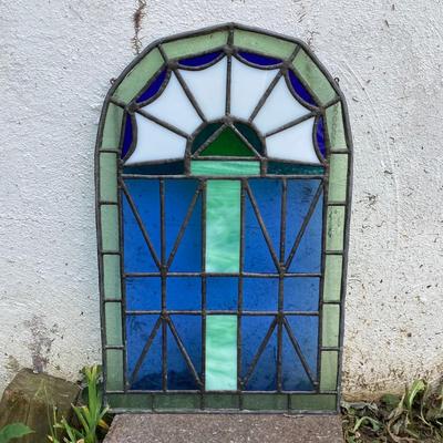 LOT 113: Hanging Stained Glass Art