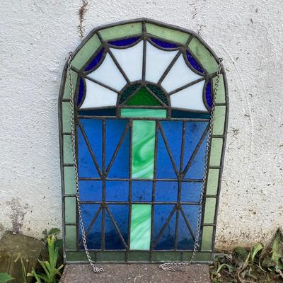 LOT 113: Hanging Stained Glass Art
