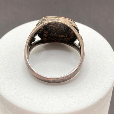 LOT 115: Pair of Sterling Silver Rings - Sizes 10 and 12