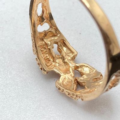 LOT 117: Gold Nugget Ring - 10KT, TW 4.05 gtw, Sz 12.5