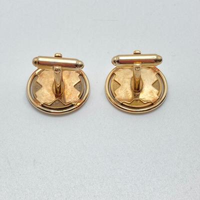 LOT 120: Anson Vintage Coin Cuff Links, Mother of Pearl Tie Tac and Foreign Coin / Token Collection