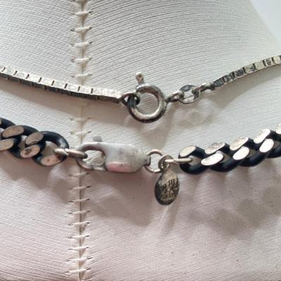 LOT 122: Sterling Silver Collection (Two Chains and Two Bracelets) - TW 58.33 gtw