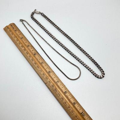 LOT 122: Sterling Silver Collection (Two Chains and Two Bracelets) - TW 58.33 gtw