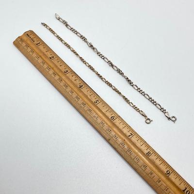 LOT 122: Sterling Silver Collection (Two Chains and Two Bracelets) - TW 58.33 gtw