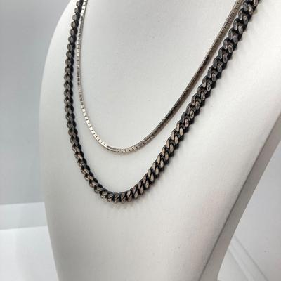 LOT 122: Sterling Silver Collection (Two Chains and Two Bracelets) - TW 58.33 gtw