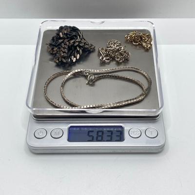 LOT 122: Sterling Silver Collection (Two Chains and Two Bracelets) - TW 58.33 gtw