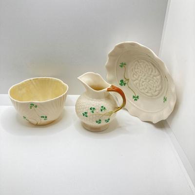 LOT 129: Belleek Ireland China Serving Set