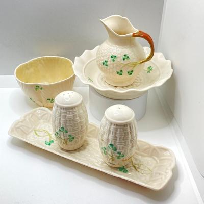 LOT 129: Belleek Ireland China Serving Set