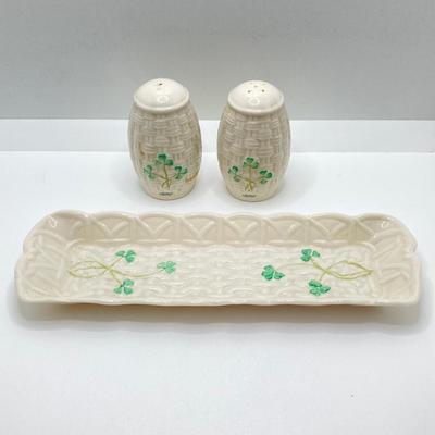 LOT 129: Belleek Ireland China Serving Set