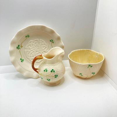 LOT 129: Belleek Ireland China Serving Set