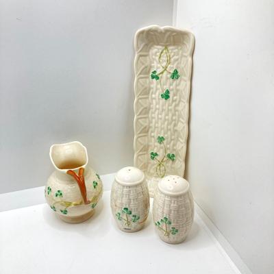 LOT 129: Belleek Ireland China Serving Set