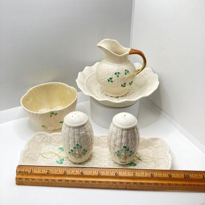 LOT 129: Belleek Ireland China Serving Set