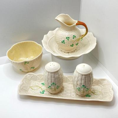 LOT 129: Belleek Ireland China Serving Set
