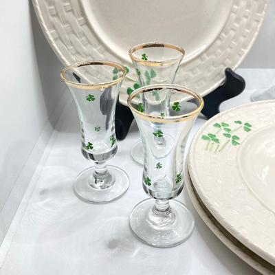 LOT 130: Celtic Classics Dinnerware, Porcelain Picture Frame and Glasses