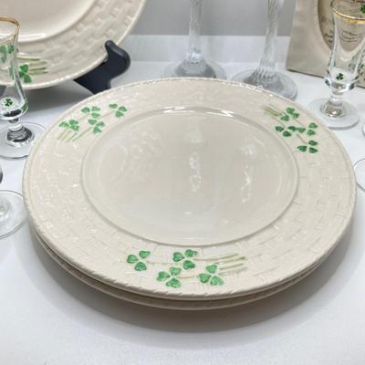 LOT 130: Celtic Classics Dinnerware, Porcelain Picture Frame and Glasses