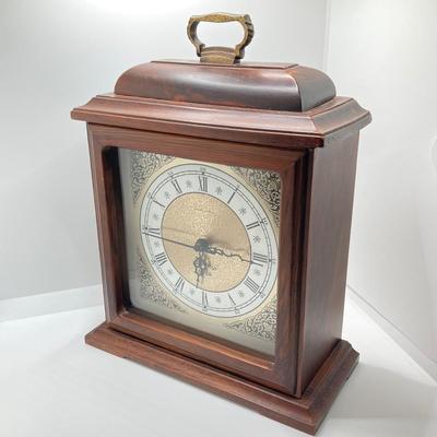 LOT 135: Hamilton Greenfield Manor Mantle Clock and Signed and Numbered 8 of 100 Bronze Statue of Girl Reading by Artist Nancy