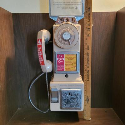 LOT 145: Vintage Automatic Electric Company Rotary Pay Phone