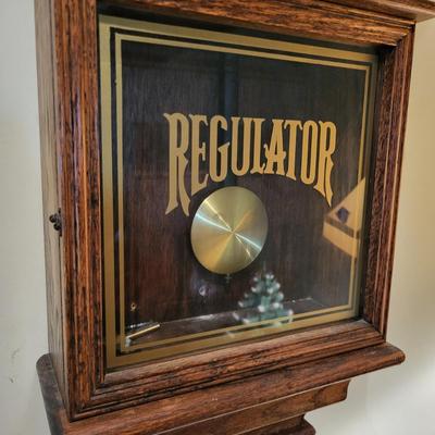 LOT 150: Vintage Regulator School-House Style Wall Clock by H-T Clockmakers