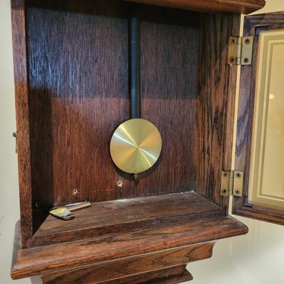 LOT 150: Vintage Regulator School-House Style Wall Clock by H-T Clockmakers