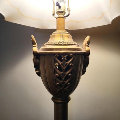 LOT 152: Antique Stylish Brass Floor Lamp
