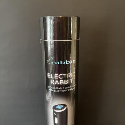 LOT 155: Rabbit Automatic Rechargeable Electric Corkscrew (NIB), Lenox & Crystal Stemware