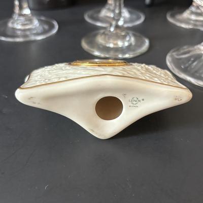 LOT 155: Rabbit Automatic Rechargeable Electric Corkscrew (NIB), Lenox & Crystal Stemware