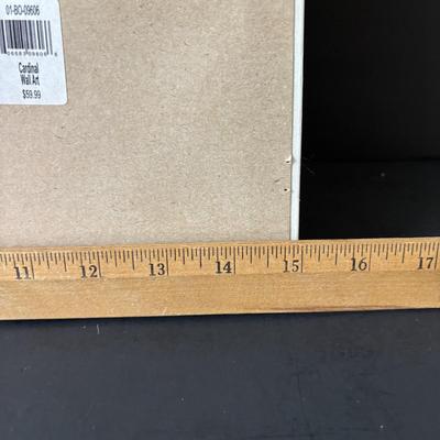 LOT 157: Believe Blocks, Cardinal Wall Art, Lefton Plate, St Nicholas Square 1999 Cardinal Bowl & More