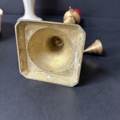 LOT 160: Lenox, Brass Pillar Candle Holder w/Snuffer, Gevalia Kaffe Mugs, Regency Floral Teacup & More