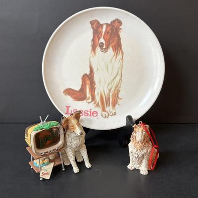 LOT 162: Lassie Melmac Dinnerware Plate, Walt Disney Productions Mickey Mouse & Pinocchio Dolls, Disney Hats, Mug, Ornaments & More