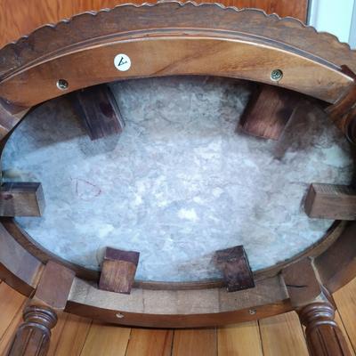 LOT 166: Marble Top Nightstand