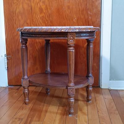 LOT 166: Marble Top Nightstand