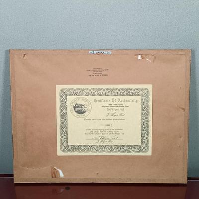 LOT 168: Signed and Numbered Florida Migratory Water Fowl Stamp Print and Stamp in Frame