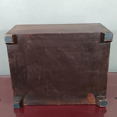 LOT 171: Wood Desk Organizer with Framed Art, Picture Frames & More