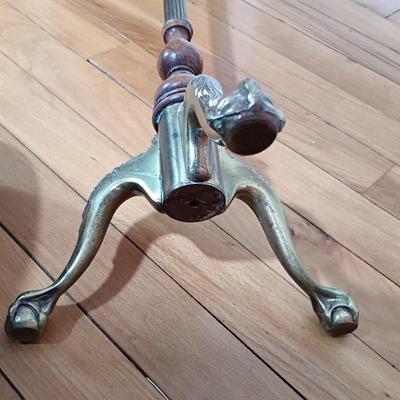 LOT 175: Metal and Pottery Plant Containers with Brass Plant Stand